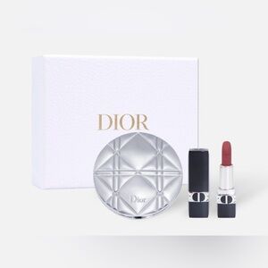 NEW Dior Rouge Dior Lipstick Set 720 Icone Satin w/ Mirror Compact